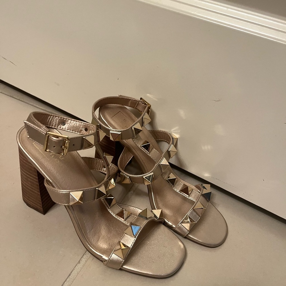 ShuShop Gold Studded Heels